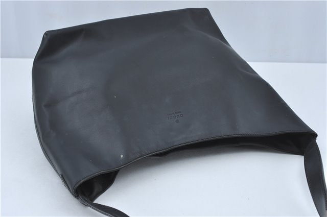 Authentic GUCCI Shoulder Hand Bag Purse Leather 0013298 Black J2560