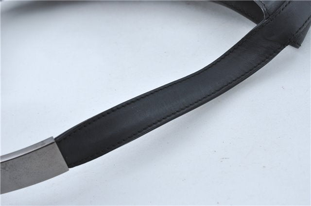 Authentic GUCCI Shoulder Hand Bag Purse Leather 0013298 Black J2560