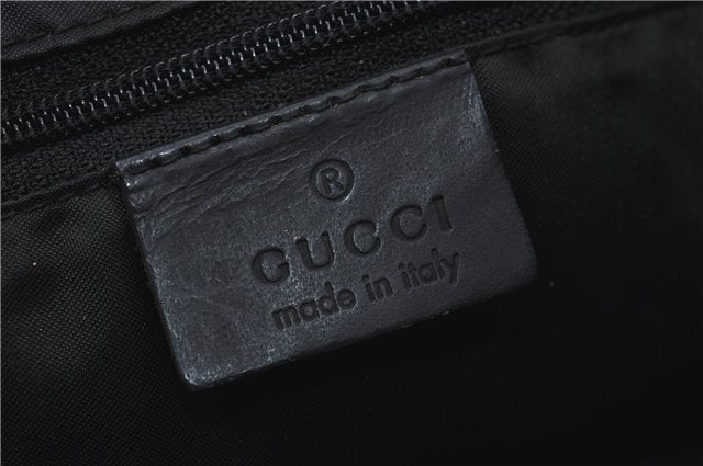 Authentic GUCCI Shoulder Hand Bag Purse Leather 0013298 Black J2560