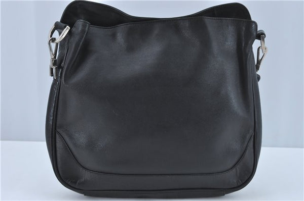 Authentic GUCCI Bamboo Hand Bag Purse Leather 0014095 Black Junk J2561