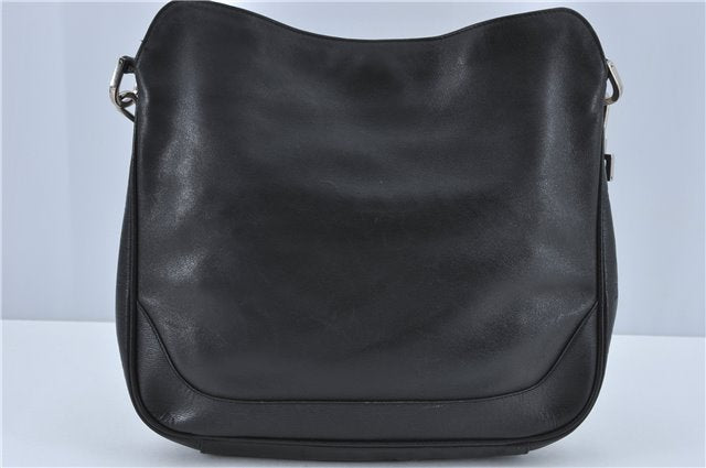 Authentic GUCCI Bamboo Hand Bag Purse Leather 0014095 Black Junk J2561