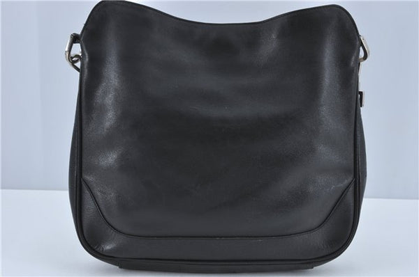 Authentic GUCCI Bamboo Hand Bag Purse Leather 0014095 Black Junk J2561