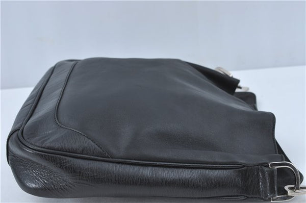 Authentic GUCCI Bamboo Hand Bag Purse Leather 0014095 Black Junk J2561