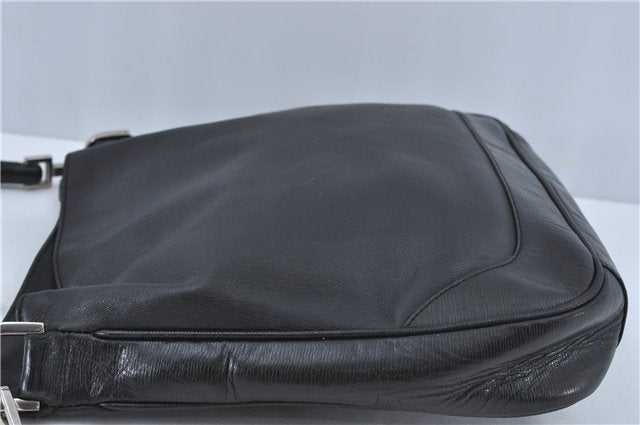 Authentic GUCCI Bamboo Hand Bag Purse Leather 0014095 Black Junk J2561