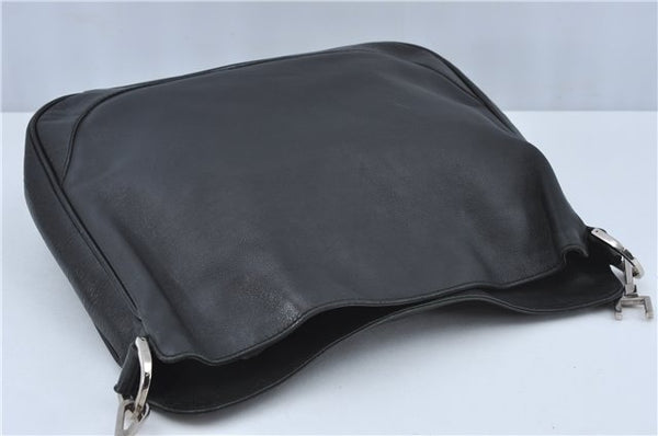 Authentic GUCCI Bamboo Hand Bag Purse Leather 0014095 Black Junk J2561