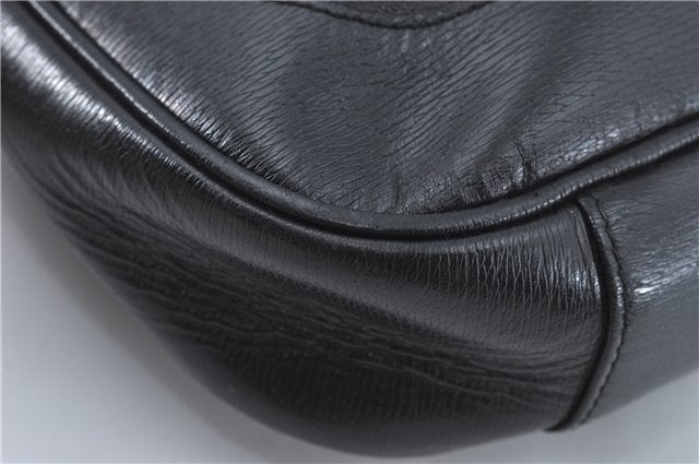 Authentic GUCCI Bamboo Hand Bag Purse Leather 0014095 Black Junk J2561