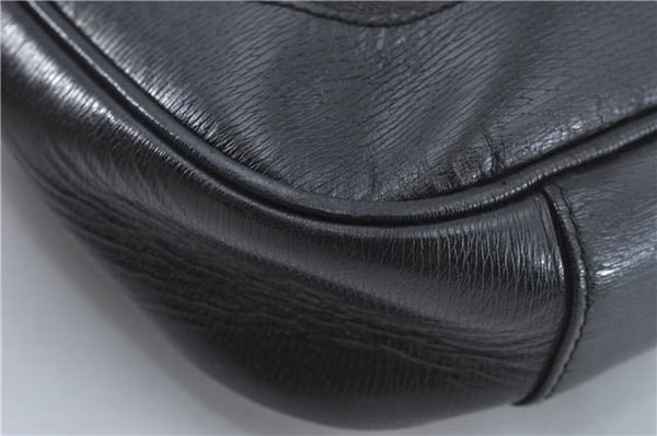 Authentic GUCCI Bamboo Hand Bag Purse Leather 0014095 Black Junk J2561