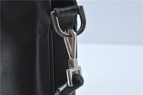 Authentic GUCCI Bamboo Hand Bag Purse Leather 0014095 Black Junk J2561