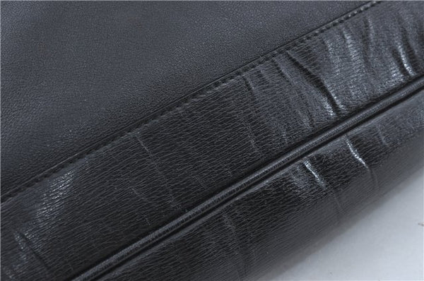 Authentic GUCCI Bamboo Hand Bag Purse Leather 0014095 Black Junk J2561