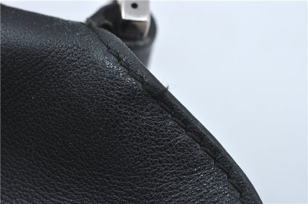 Authentic GUCCI Bamboo Hand Bag Purse Leather 0014095 Black Junk J2561