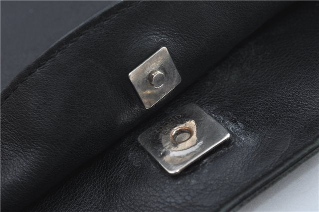 Authentic GUCCI Bamboo Hand Bag Purse Leather 0014095 Black Junk J2561