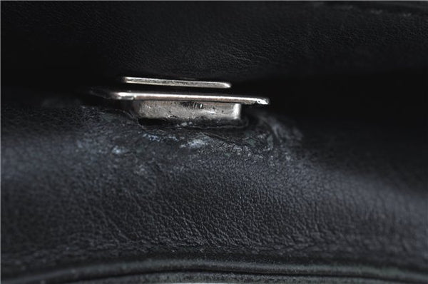 Authentic GUCCI Bamboo Hand Bag Purse Leather 0014095 Black Junk J2561