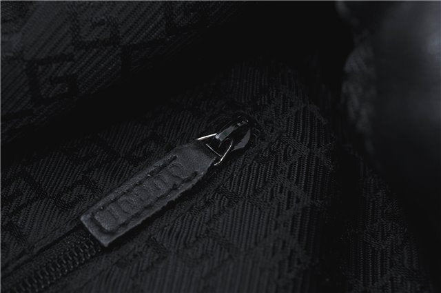 Authentic GUCCI Bamboo Hand Bag Purse Leather 0014095 Black Junk J2561