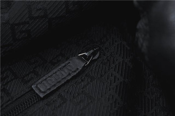 Authentic GUCCI Bamboo Hand Bag Purse Leather 0014095 Black Junk J2561