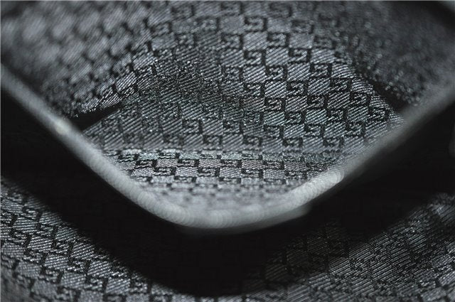 Authentic GUCCI Bamboo Hand Bag Purse Leather 0014095 Black Junk J2561