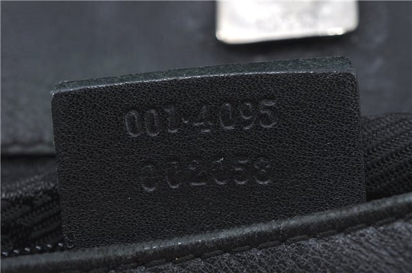 Authentic GUCCI Bamboo Hand Bag Purse Leather 0014095 Black Junk J2561