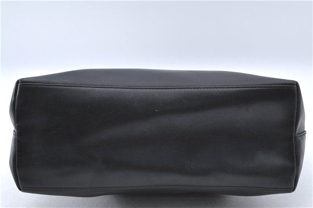 Authentic GUCCI Bamboo Shoulder Hand Bag Purse Leather 0013007 Black J2562