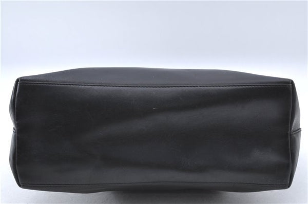 Authentic GUCCI Bamboo Shoulder Hand Bag Purse Leather 0013007 Black J2562