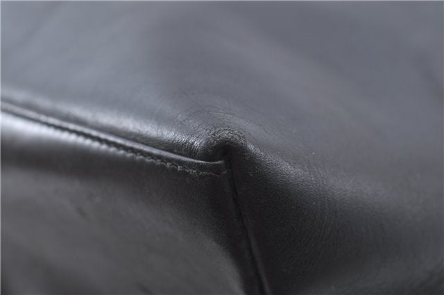 Authentic GUCCI Bamboo Shoulder Hand Bag Purse Leather 0013007 Black J2562