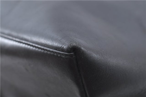 Authentic GUCCI Bamboo Shoulder Hand Bag Purse Leather 0013007 Black J2562