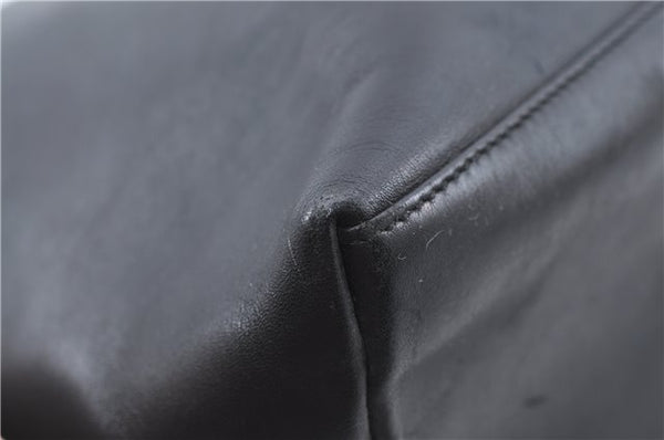 Authentic GUCCI Bamboo Shoulder Hand Bag Purse Leather 0013007 Black J2562