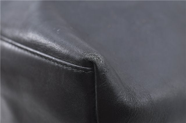 Authentic GUCCI Bamboo Shoulder Hand Bag Purse Leather 0013007 Black J2562