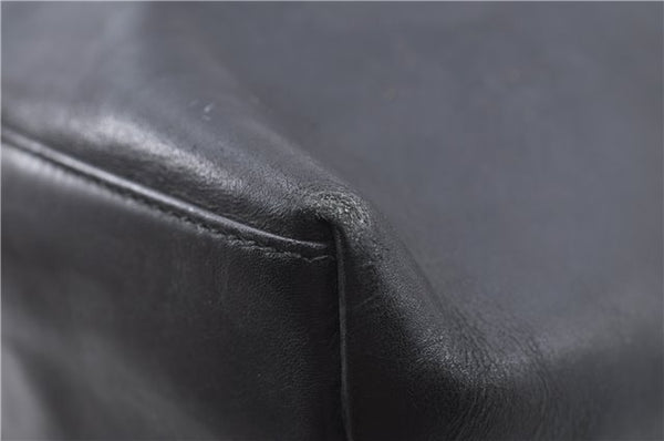 Authentic GUCCI Bamboo Shoulder Hand Bag Purse Leather 0013007 Black J2562