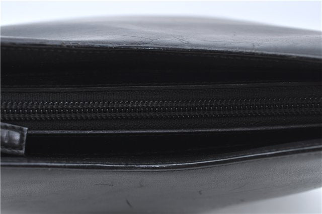 Authentic GUCCI Bamboo Shoulder Hand Bag Purse Leather 0013007 Black J2562