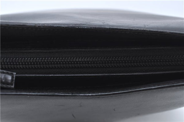 Authentic GUCCI Bamboo Shoulder Hand Bag Purse Leather 0013007 Black J2562