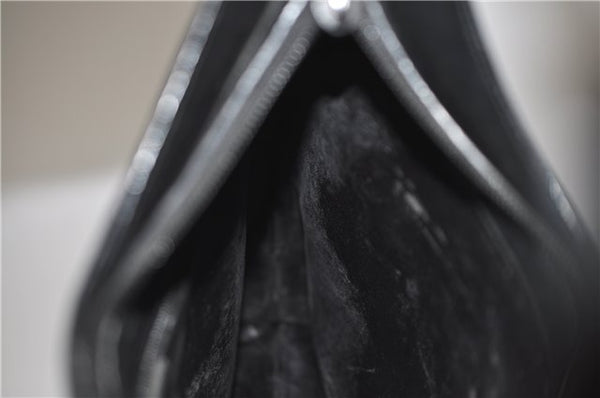 Authentic GUCCI Bamboo Shoulder Hand Bag Purse Leather 0013007 Black J2562