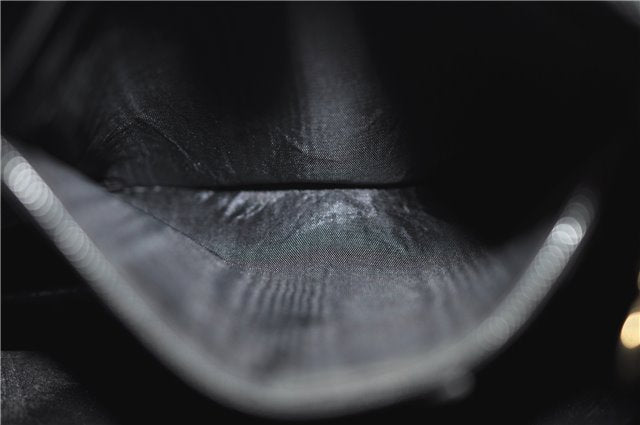 Authentic GUCCI Bamboo Shoulder Hand Bag Purse Leather 0013007 Black J2562