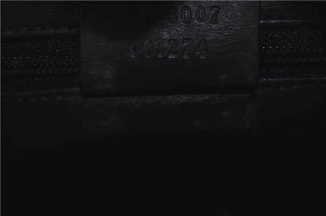 Authentic GUCCI Bamboo Shoulder Hand Bag Purse Leather 0013007 Black J2562