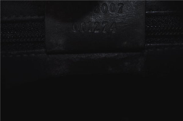 Authentic GUCCI Bamboo Shoulder Hand Bag Purse Leather 0013007 Black J2562