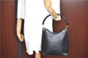 Authentic GUCCI Bamboo Shoulder Hand Bag Purse Leather 0013007 Black J2562