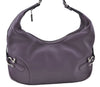 Authentic BURBERRY Vintage Leather Shoulder Hand Bag Purse Purple J2563