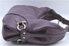 Authentic BURBERRY Vintage Leather Shoulder Hand Bag Purse Purple J2563
