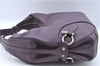 Authentic BURBERRY Vintage Leather Shoulder Hand Bag Purse Purple J2563