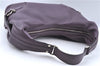 Authentic BURBERRY Vintage Leather Shoulder Hand Bag Purse Purple J2563