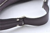 Authentic BURBERRY Vintage Leather Shoulder Hand Bag Purse Purple J2563