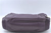 Authentic BURBERRY Vintage Leather Shoulder Hand Bag Purse Purple J2563