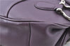 Authentic BURBERRY Vintage Leather Shoulder Hand Bag Purse Purple J2563