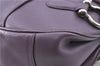 Authentic BURBERRY Vintage Leather Shoulder Hand Bag Purse Purple J2563