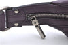 Authentic BURBERRY Vintage Leather Shoulder Hand Bag Purse Purple J2563