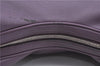 Authentic BURBERRY Vintage Leather Shoulder Hand Bag Purse Purple J2563