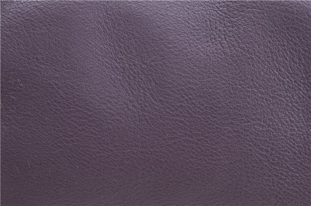 Authentic BURBERRY Vintage Leather Shoulder Hand Bag Purse Purple J2563