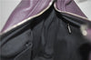 Authentic BURBERRY Vintage Leather Shoulder Hand Bag Purse Purple J2563
