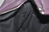 Authentic BURBERRY Vintage Leather Shoulder Hand Bag Purse Purple J2563