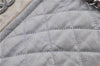 Authentic CHANEL CC Logo Chain Shoulder Hand Tote Bag Leather Gray Brown J2577