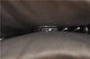 Authentic CHANEL CC Logo Chain Shoulder Hand Tote Bag Leather Gray Brown J2577
