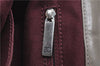 Authentic CHANEL CC Logo Chain Shoulder Hand Tote Bag Leather Gray Brown J2577